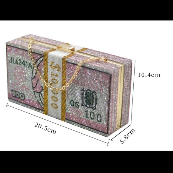 Bling Diamond Rhinestone Crossbody Clutch - Picture 9 of 12